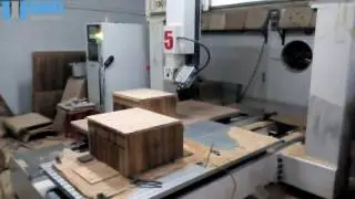 Table Moving Type 4Axis CNC Router Engraving on Wooden Box