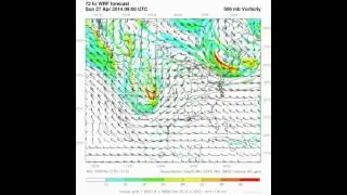 WDT WRF 500 mb vorticity