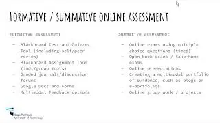 Blended assessment (formative and summative)