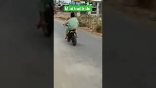 bocil test drive mini trail 50cc 2tak #motor #mainananak #drive