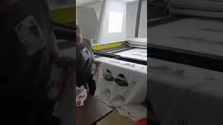 #Luxsit Panoramic asynchronous laser cloth cutting machine