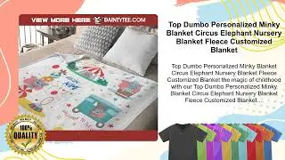 Top Dumbo Personalized Minky Blanket Circus Elephant Nursery Blanket Fleece Customized Blanket