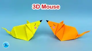 How to make an origami mouse - easy origami - 3d origami