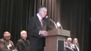 Senator Padavan takes the oath of office and swearing-in address before 800 residents of NE Queens