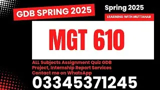 Mgt610 GDb solution spring 2025
