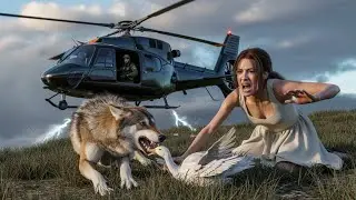 Forest Rescue: Helicopter Saves Girl from Wolf Attack! 🚁🐺