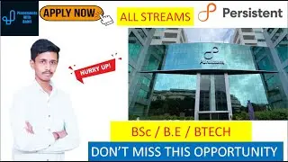Persistent Recruitment 2022 | Persistent Hiring 2022 | MNC Job | Hiring for freshers | Any Graduate