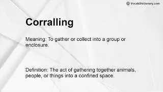 Corralling Meaning