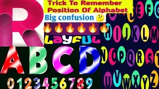 || Alphabet Letters Ka Position Number Easily कैसा याद रखें ||🤔Tricks to Remember Alphabet Letters🙏🔥