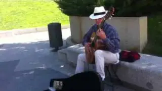 Guitarist outside Prado Museum in Madrid