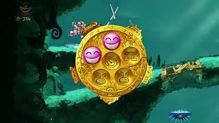 Rayman Origins (1 Player) #05 Swinging Caves (100%)