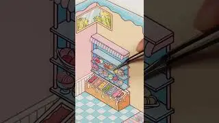 3D Sticker Scene Ice Cream Shop🍦| Relaxing ASMR | #shorts #3dsticker #asmr #cute