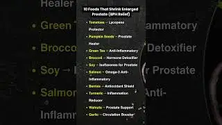 10 Foods That Shrink Enlarged Prostate (BPH Relief)
