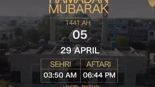 Ramadan 2020 Calendar