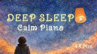 Magical Lantern Night | Calm Piano Solo for Stress Relief | 1/f Fluctuation Sounds
