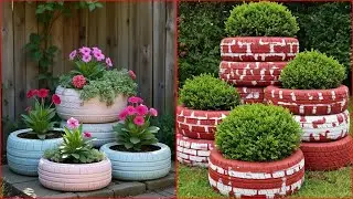 Waste Tyre to Wonderful Garden Decoration|| Recycled Tyre Planters That Look Expensive