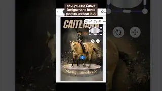 Designing a horse poster in Canva #horseriding #horseposter #sportsposter #canvadesign
