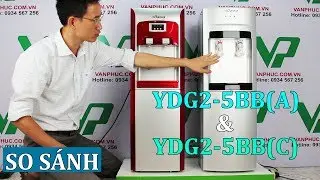 So s&aacute;nh hai mẫu c&acirc;y nước n&oacute;ng lạnh Daiwa YDG2-5BB(C) v&agrave; YDG2-5BB(A)