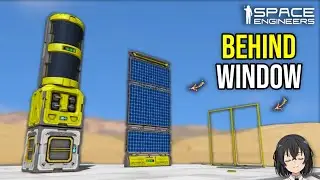 Can Farm and Solar Panel Work Behind Glasses, Space Engineers