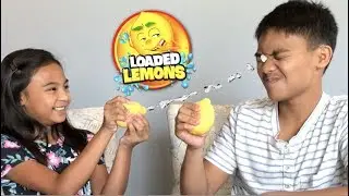 Lil Sis VS Big Bro LOADED LEMONS Family Fun Game + Surprise Toy | Toys Academy