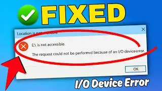 FIXED The Request Could Not Be Performed Because of an i/o Device Error