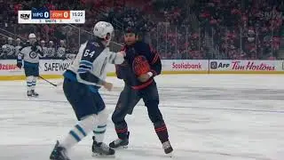 NHL Fight - Jets @ Oilers - Stanley vs Kassian - 18/11/2021