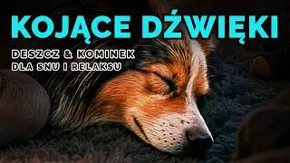 Zatrzymaj gonitwę myśli 🌧️ Ulewa i Kominek do Snu [12H ASMR]