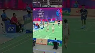 Surprised flick service 😱 #badminton #shuttlesmash #badmintonchampionship #badmintonlovers #bwf