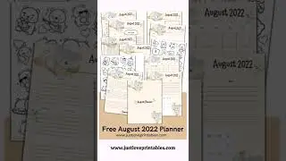 Free August 2022 Planner | Just Love Printables #printable #planner #2022