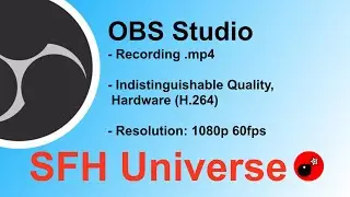 OBS Studio: Recording mp4 - Indistinguishable Quality with Hardware (AMD - H.264) 1080p 60fps