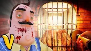 HELLO NEIGHBOR SECRET BASEMENT PRISON!! :: Hello Neighbor NEW UPDATE Funny Moments!