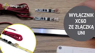 Dotykowe wyłączniki XC60 ze złączką UNI z przewodem 2 m lub bez. Montaż w profilu. Design Light #led