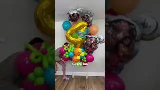 Moana Balloons for the special 4 year old #moana #moanaparty #moanaballoons #balloonstack