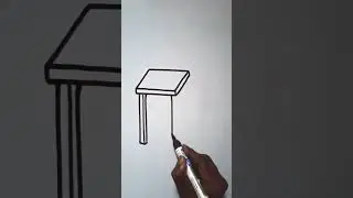 how to draw a stool #wooden #ytshorts #art #lineart #easydrawing #drawing #artist #furniture #shorts