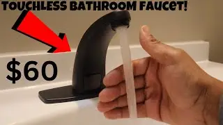 YCCUZA Touchless Bathroom Faucet Black Dual Powered Automatic Faucet REVIEW!!