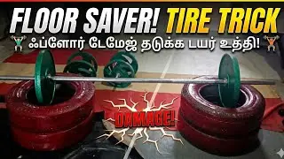 HomeGymFloor Protector_Focusing on the Tire **DIY Weight Lifting Mat Using a Tire!
