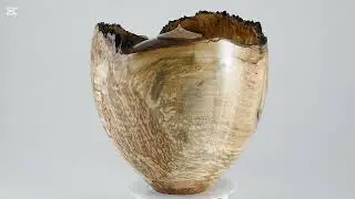 Large handmade wooden urn from spalted Maple Burl