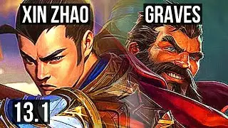 XIN ZHAO vs GRAVES (JNG) | Legendary, 16/4/12, 500+ games, 800K mastery | EUW Grandmaster | 13.1