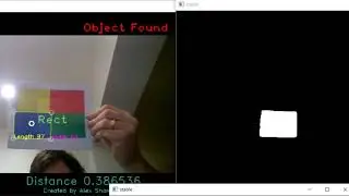 Open CV Recognition of coloured rectangles with distance calculations