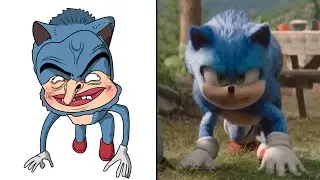 Sonic The Hedgehog X KPop Demon Hunters Funny Drawing Meme