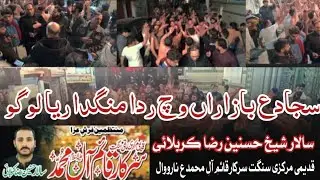 Sajjad bazaran wich rida mangda raya logo  Markazi Matami Sangat Sarkar Qaim-e-Al-e-Muhammad Narowal