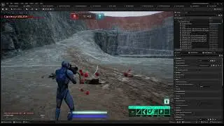 Gore component and dynamic bone hiding/dismemberment