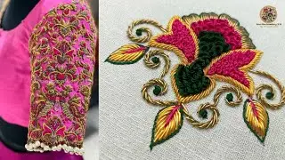 butha tutorial for beginners | Blouse designs | #aariembroidery2_0 #aariwork #blousedesigns