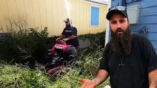 I Found this DISABLED SENIOR CITIZEN with an OVERGROWN LAWN so we took care of it until he passed