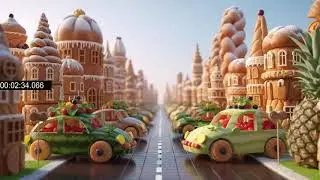 Fantasy Food City | Calm Sleep Timer (4 Min)