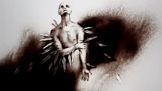 ICARUS sand art by Oleg Basanov
