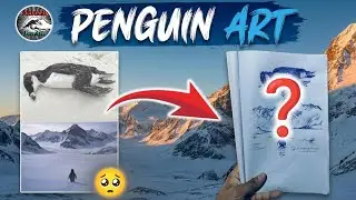🥺🐧 Penguin Pen drawing|How to draw penguin Art with pen|@NaveenPenart 