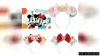 NEW Disney Snacks Mickey Mouse Headband Girls Princess Crown Minnie Ears Hairband Kids Park Trip Hai