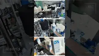 Automatic square bottle bucket 3 sides adhesive label labeling machine