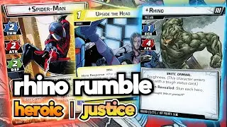 Rhino Rumble - Spider-Man (Miles) Justice vs. Rhino - Heroic - Marvel Champions